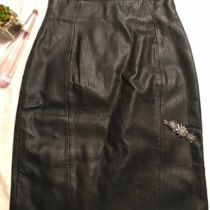 Beautiful leather pencil skirt